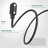 Compatible for Rlaineox H30 Smart Watch Charger, Lamshaw 2 Pin Magnetic USB Replacement Charging Compatible for Compatible with Rlaineox H30 1.91 Inches Smart Watch (2 Pack-Black+Black)