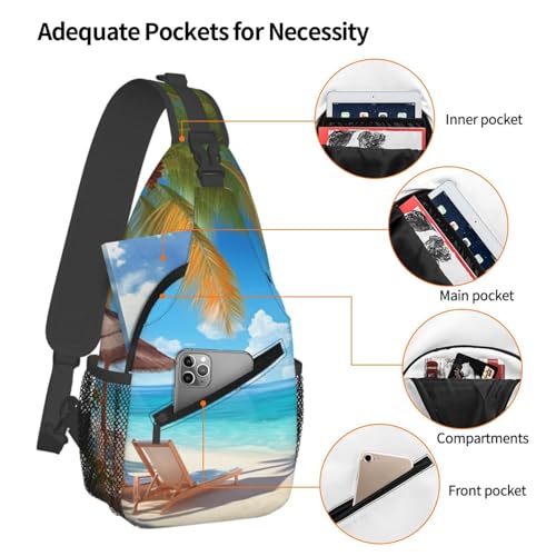 Bolso tipo sling unisex negro para uso urbano y viaje miniatura 3