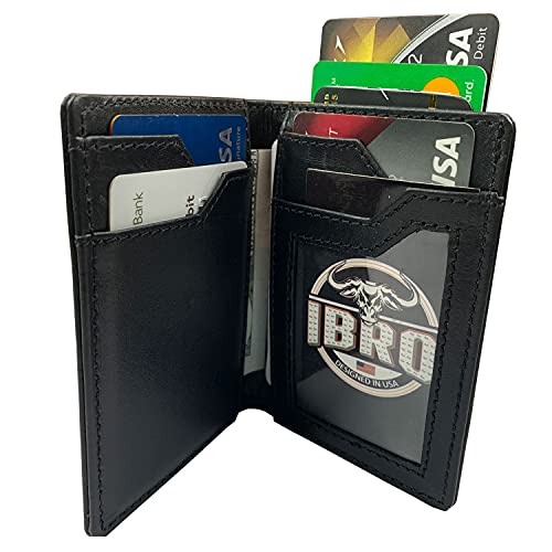 IBRO Men's Slim RFID Blocking Wallet ID Pocket Extra Capacity Wallet3