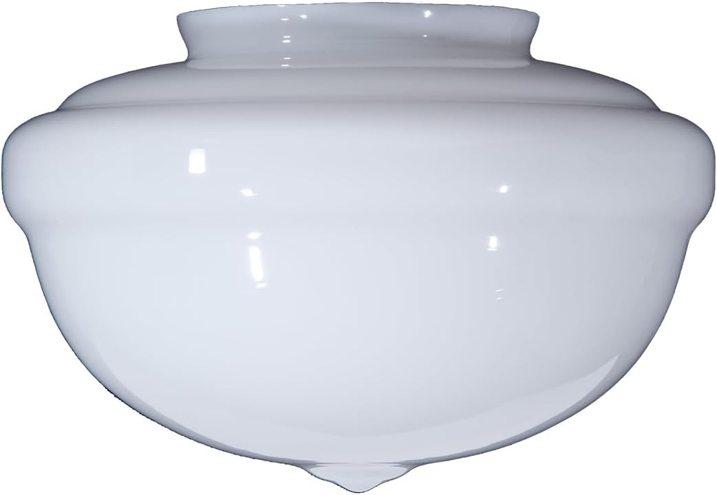 B&P Lamp® 12” Diameter and 6\\\" Fitter OPAL [Milk Glass] Schoolhouse Shade