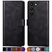 SUANPOT for Samsung Galaxy S23 5G Wallet case with RFID Blocking Credit Card Holder,Flip Book PU Leather Protective Cover Women Men for Samsung S23 Phone case Black