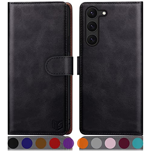 SUANPOT for Samsung Galaxy S23 5G Wallet case with RFID Blocking Credit Card Holder,Flip Book PU Leather Protective Cover Women Men for Samsung S23 Phone case Black by SUANPOT - Used condition - CA$5.06