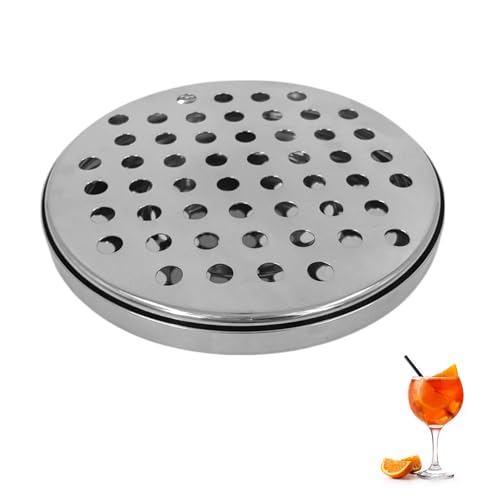 Chabrias Ltd Round Premium Stainless Steel Drip Tray 14.1cm Durable Bar Spirit Measure Drainer Tray for Pubs, Home Bars & Kitchens – Easy to Clean, Sleek Design, Professional Barware