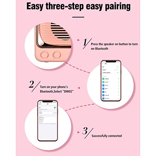 F Fityle Portable Bluetooth Retro Speaker Wireless Mini Vintage Speaker with Rich Bass Stereo Effect