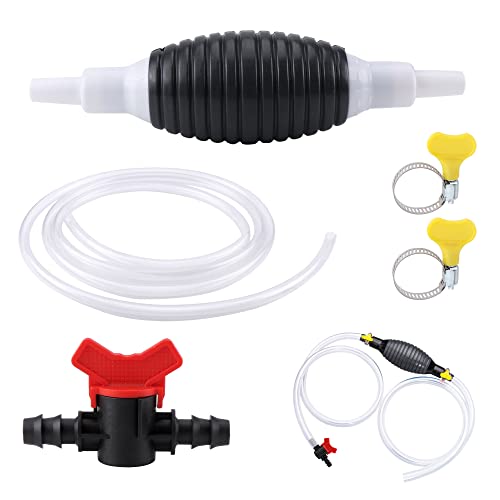 Handpumpe, Dieselpumpe, Kraftstoffpumpe, Wasserpumpe, Schlauchpumpe, Benzinpumpe Absaugpumpe Kraftstoffpumpe für Benzin Flüssigkraftstoff mit insgesamt 3m Schlauch