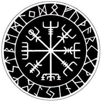 2 قطع ملصقات البوصلة فايكنغ ، 4 بوصات - نورس Mythology سيارة مصد نافذة كمبيوتر محمول Vegvisir Symbols ، Decals Nordic Sticker