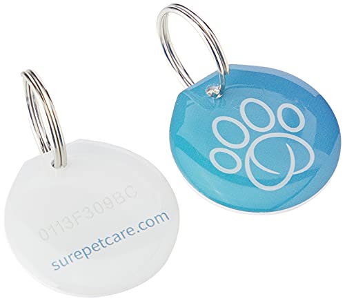 Sure Petcare RFID-Halsbandanhänger, kompatibel mit der SureFlap Mikrochip-Katzenklappe/-Haustierklappe, dem SureFeed Mikrochip-Futterautomaten und Futterautomaten Connect, Felaqua Connect, 2er-Pack