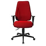 Bürodrehstuhl LADY SITNESS - Permanentkontakt-Mechanik | Rückenlehnenhöhe 580 mm | Rot | Topstar
