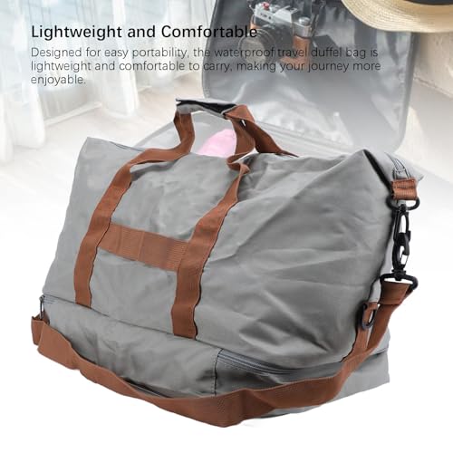 Travel Bag Gym Bag Travel Duffle Bag Oxford Cloth Weekender Bag Dry and Wet Separation Sports Gym Bag with Shoulder Strap for Men Women (Gray)(Gray)4
