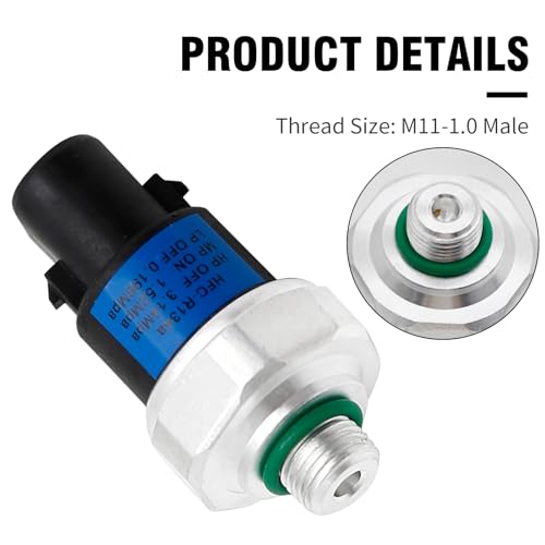 A/C Pressure Switch Sensor Replaces#88645-60030 for Acura Legend RL TL Toyota 4Runner Camry Corolla MR2 Paseo Previa RAV4 Sienna Tercel Lexus Chevrolet Prizm HFC-R134a A3064 - Thumbnail 5