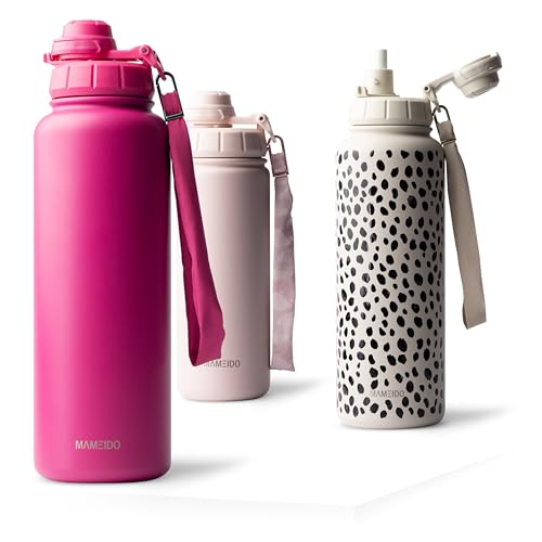 MAMEIDO Thermosflasche mit Strohhalm 700 ml (Glow Couture) – Ansicht 1