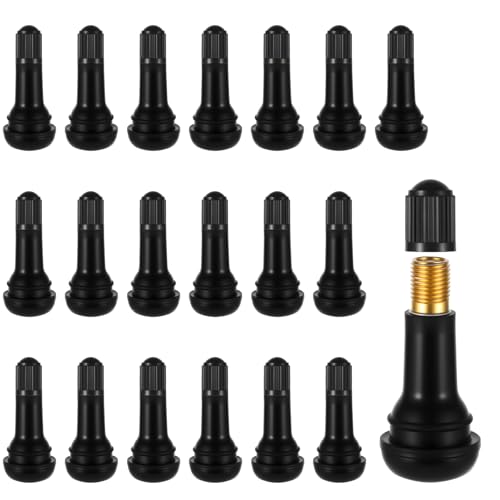 Valves en caoutchouc TR413 salbsever en lot de 20 noires pour pneus de voiture