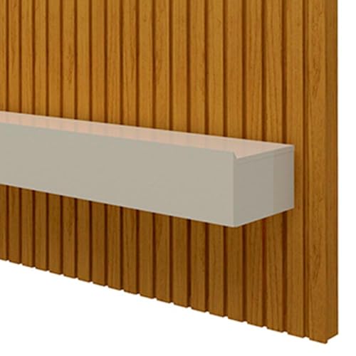 Painel para Tv até 75 Polegadas Ripado com Led 184cm Nobre Gelius Móveis Naturale/off White
