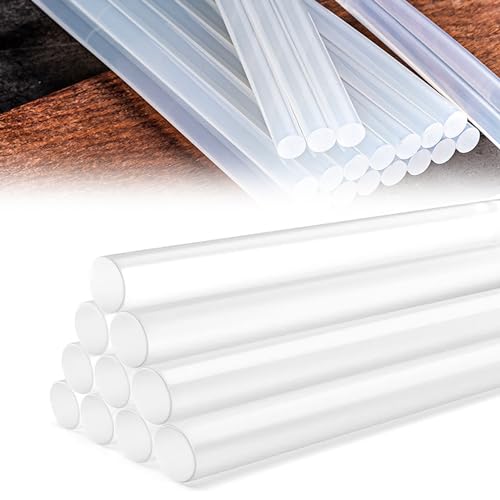 Yotsuba 10-Pack 11mm x 190mm Clear Hot Glue Sticks - Non-Toxic, Fast Adhesive for Crafts, DIY, Wood, Fabric, Plastic - Compatible with All Glue Guns