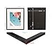 The Display Guys - 16x20 V-Series Low Profile Wooden Picture Frames - 11x14 Mat - Plexiglass - Wall - Black - 6-Pack
