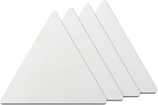 PYD Life 4 Pack Sublimation Photo Frame Home Decor Blanks 7" x 8“ Triangle 0.6 Inch Thickness MDF Hardboard White Wall Hanging with Stand for Cricut Autopress Heat Press Machine Heat Transfer