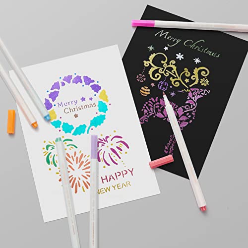 Yuancheng Metallic Marker Pens, Set Of 12 Colors Fine Point Metallic Marker Pens For Black Paper, Rock Painting, Easter Egg, Halloween Pumpkin, Card Making, Ceramics, Diy Photo Album #TOP4