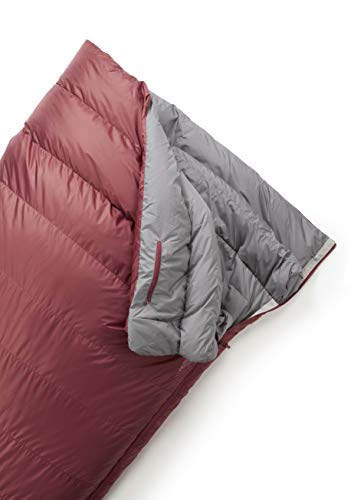 Rab Outpost 700 Down Insulated Rectangular Sleeping Bag For Camping And Backpacking - Oxblood Red - 25 Degree, Regular, Left Zip #TOP1