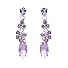 Molie Austrian Crystal Rhinestone Bridal Wedding Necklace and Earrings Jewelry Sets for Women (Light Purple)