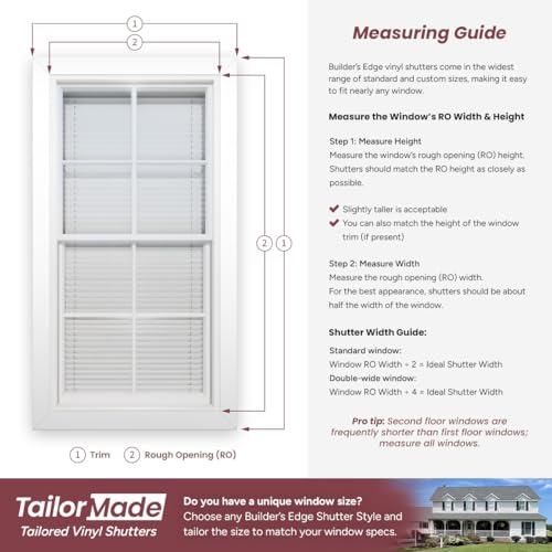 Builders Edge 14.75 in. W x 59 in. H Builders Edge, Standard Two Equal Panels, Raised Panel Shutters, Includes Matching Installation Spikes (Per Pair), 002 - Black - Thumbnail 2