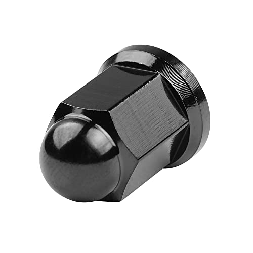 Image of Titanium M6 M8 M10 Dome Head Acorn Nuts for Bicycle Motorcycle Exhaust Pipe Car Pack of 6 (M6, Black)