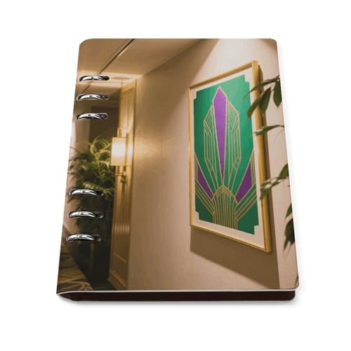 Carnet de notes A5 luxe à anneaux et sa couverture élégante en cuir PU premium