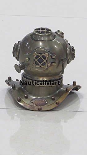 NauticalMart Antique Brass Decorative Divers Helmet
