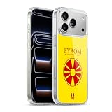 Head Case Designs Bandiera Fyrom Bandiere E Toppe Custodia in Gel [Protezione di Grado Militare] Compatibile con Apple iPhone 17 PRO Max E Compatibile con MagSafe