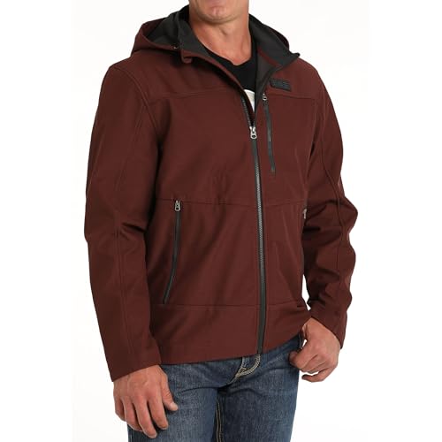 Cinch Men's Red Hooded Softshell Jacket2
