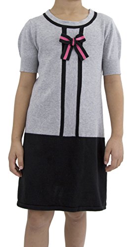 Ms Purple Girls' 100% Cotton Sweater Ponte Dress