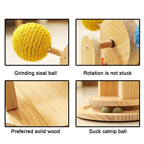 Brinquedo arranhador para gato com bola | Brinquedo arranhador com 5 bolas de sisal | Bola para arra