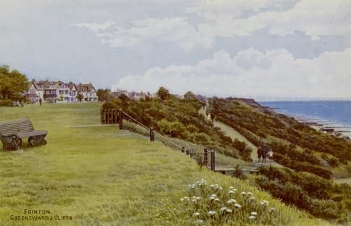 Cuadro en lienzo de 60x90cm con paisaje de acantilados de Alfred Robert Quinton para dormitorio