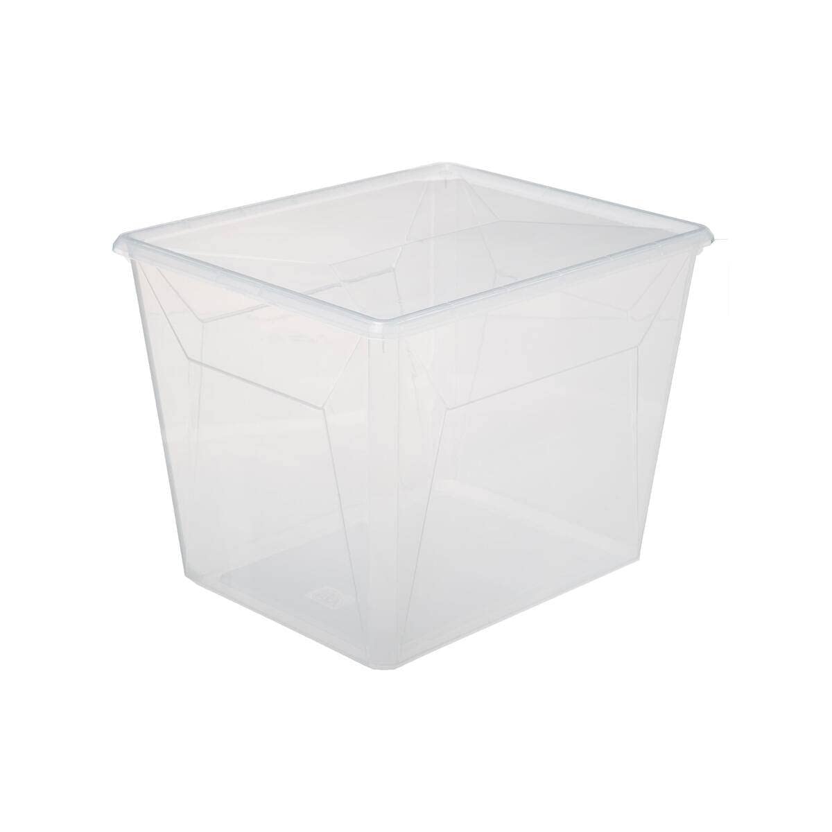 Boîte de rangement 65 l SAMLA transparente pour organiser les jouets et vêtements de saison