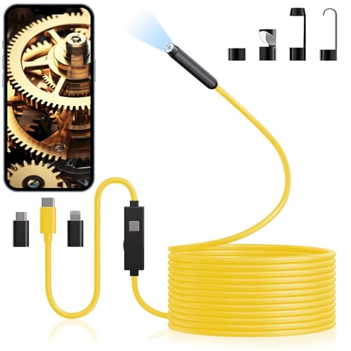 Endoscopio per Smartphone, 1080P HD Telecamera Endoscopica, Endoscopio con 8