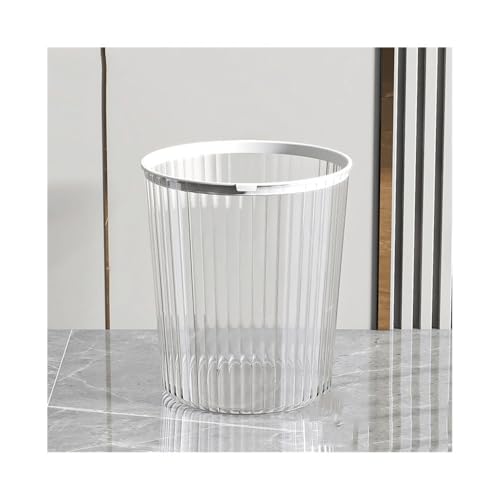 Grande corbeille blanche avec anneau de pression plastique transparent pour déchets de cuisine