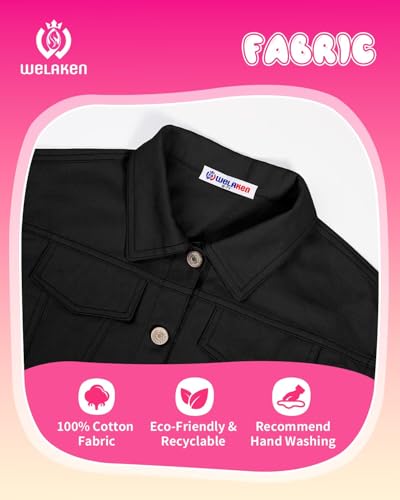 Image of WELAKEN Denim Skirt Sets for Girls Kids & Teen (Jean Jacket + Mini Skirts) II Girl's Clothing Sets