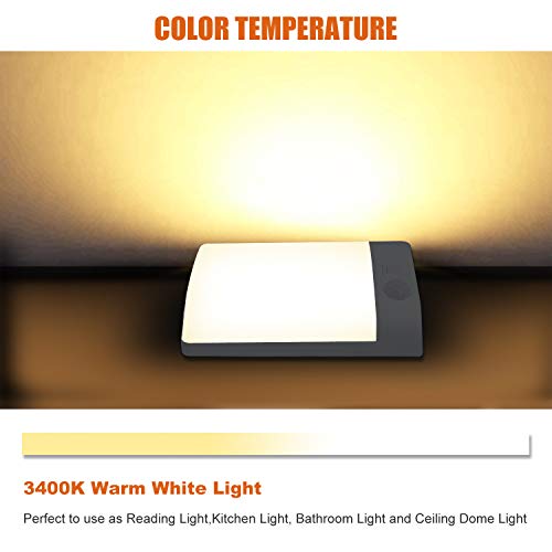 Facon 12V Led Rv Interior Lights With Pir Motion Sensor And On&Off Switch, Rv Puck Light Led Ceiling Dome Light, 12Volts Interior Light For Rv Camper Trailer Boat Motorhome #TOP2