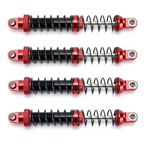 Podazz 4pcs Shock Absorber Set, 1/10 RC Crawler Car Dual-Stage Shock for Axial SCX10 90046 AXI231017 Traxxas TRX-4 D90 (110mm) Cover