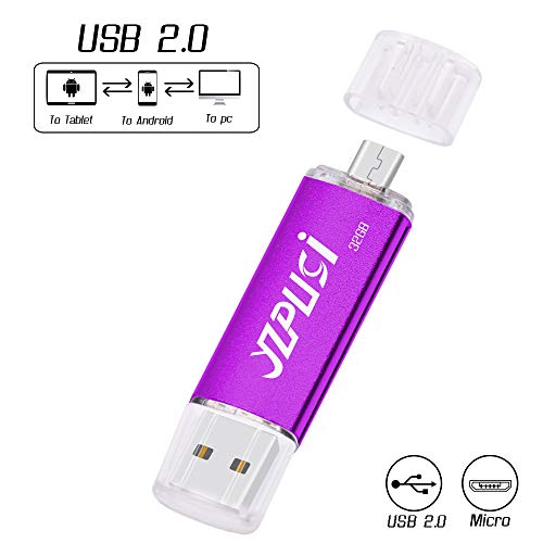 YZPUSI Android Micro USB Pendrive OTG, USB 2.0 32gb USB Memoria Flash Drive Dual Doble Transforma Flash Drive Memory Externa Compatible con PC, Huawei Smartphones, Tableta