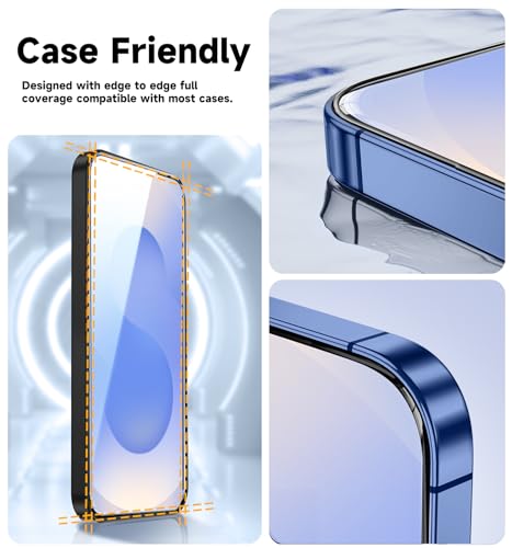 Image of MAGIC JOHN for Samsung Galaxy S25 Plus /S25+ Screen Protector, Easy Install | 2 Pack Tempered Glass, 6.7inch Bubble Free, Auto Dust-Elimination, Fingerprint Unlock, HD Clear
