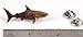 Salmon Shark, Fish Pin, Copper Plated, SC126 1/2”, Pacific mackerel shark, Pacific porbeagle, Lamna ditropis, Lapel Pin, Hat Pin, Pins, Brooch, Jewelry, Gift, 100% Handmade in the USA, (Copper Plated)