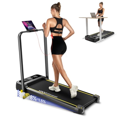 YPOO Foldable Treadmill with Incline, Walking Pad with...