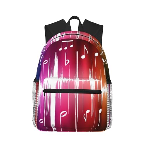 Sac à dos de randonnée léger imprimé musique grand confort avec bretelles ergonomiques