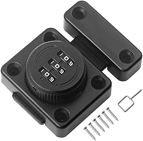 GEMASP Mechanical Keyless Cabinet Lock, Security Rotary Drawers Lock Password Lock, Combination Latch Files Cabinet Lock for Cabinets, Mailboxes, Pet Doors, Office