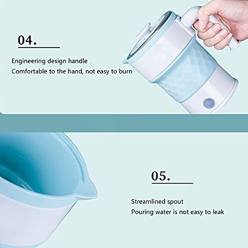 Mini bouilloire de voyage portable et pliable LWZ en silicone souple