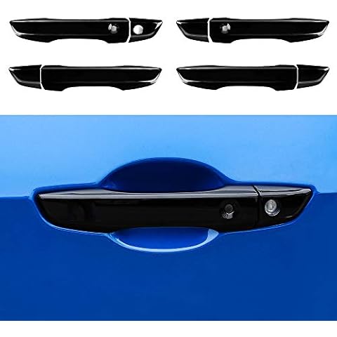 Thenice for 10th Gen Civic Accessories Door Handle Cover Exterior Decoration Compatible with Honda Civic 2021 2020 2019 2018 2017 2016 with Smart Auto Lock Holes -Black Cover