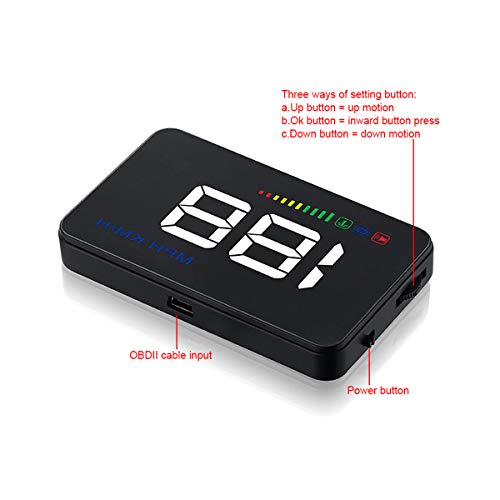 GOFORJUMP A500 Head-Up Display - 3,5 inch Snelheidsprojector voor Auto met OBD2 en GPS - Afbeelding 5
