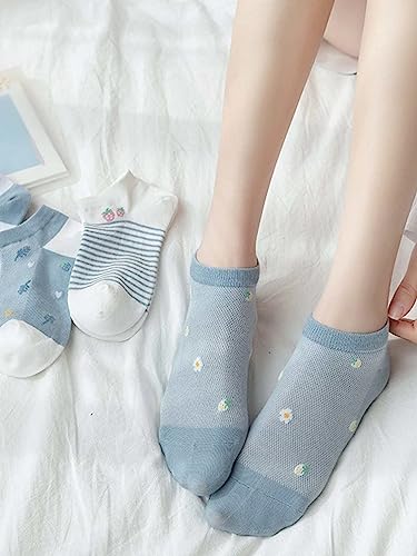 Image of Women's Ankle Socks for Casual & Sports Multicolor Odour Free Fancy Multi design Socks Pack