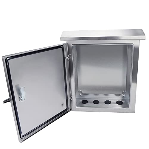 Outdoor Electrical Box 304 Stainless Steel, Electrical Box 20'' X 16'' X 8'' Outdoor Electrical Box Weatherproof, Ip65 Metal Electrical Box Indoor And Outdoor General Electrical Enclosure Box #TOP4