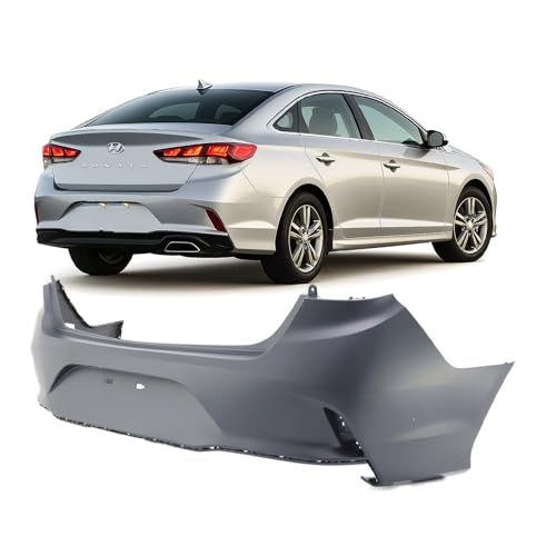 Image of FitParts Compatible with Hyundai Sonata 2018-2019 Rear Bumper Cover | Ready to Paint, OEM 86611C2700, HY1100218